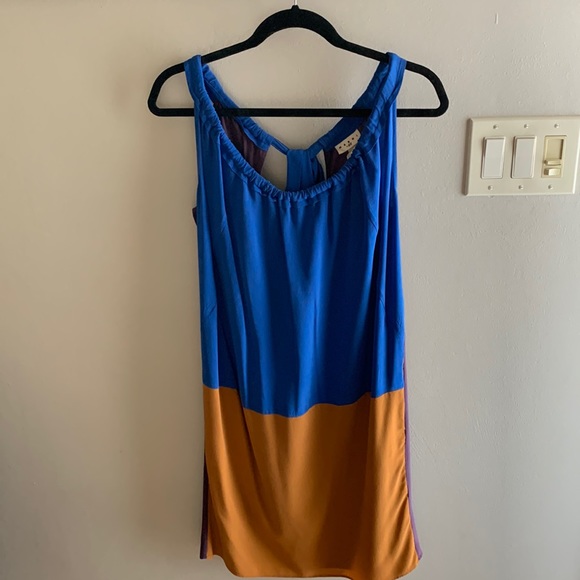 Marni at H&M 100% Silk Colorblock Dress - Picture 1 of 6
